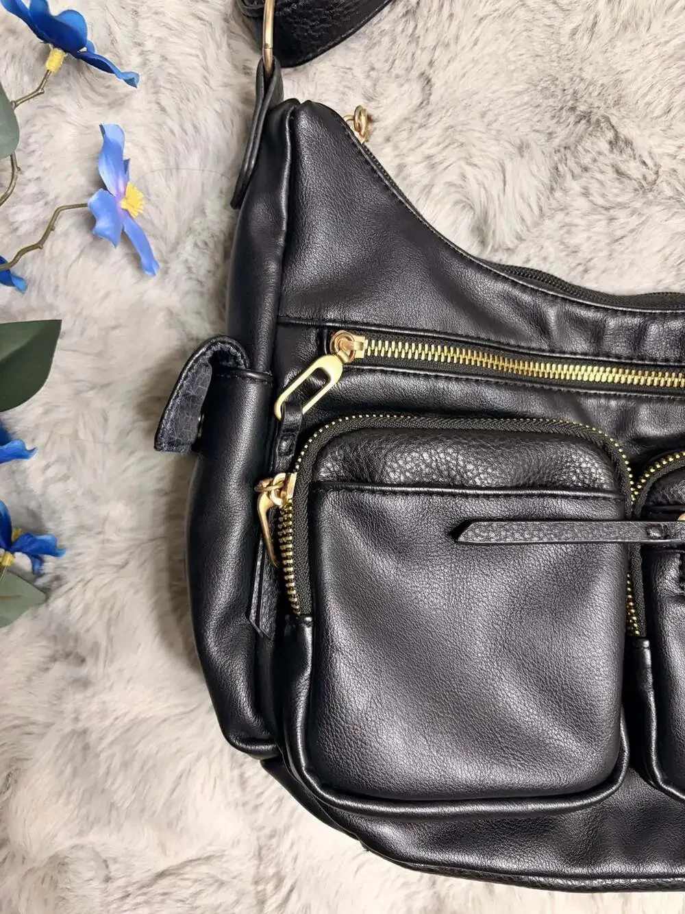 Y2K Vintage Black Cargo Hobo Bag - Shoulder Bag - 2000s Style
